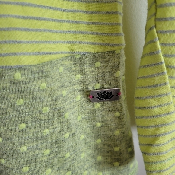 Pink Lotuse Cowl Turtle Neck Sweater Green Polka Dot Long Sleeve Small - Picture 2 of 12